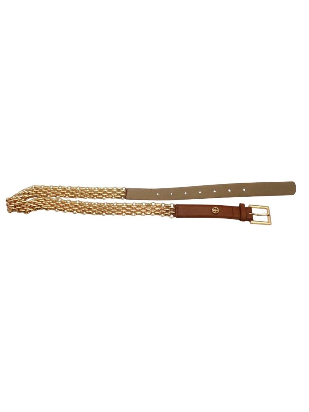 Giani Bernini Metal Link Belt Cognac, S